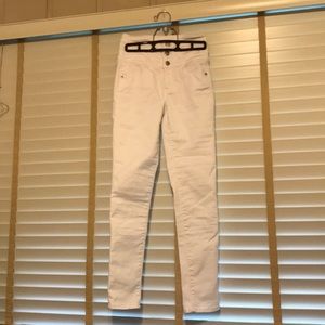 Tinseltown denim high waisted white jeans